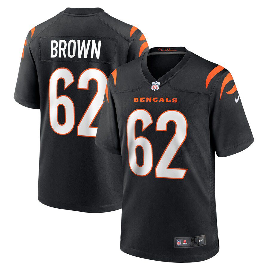 Men Cincinnati Bengals 62 Ben Brown Nike Black Game Player NFL Jersey